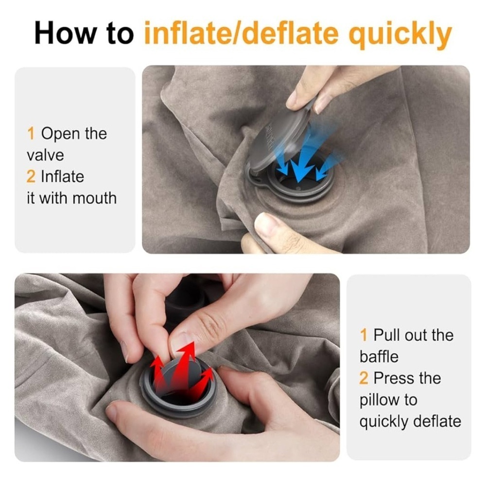 Inflatable Travel Foot Rest Pillow, Kids Airplane Bed - Picture 4 of 8